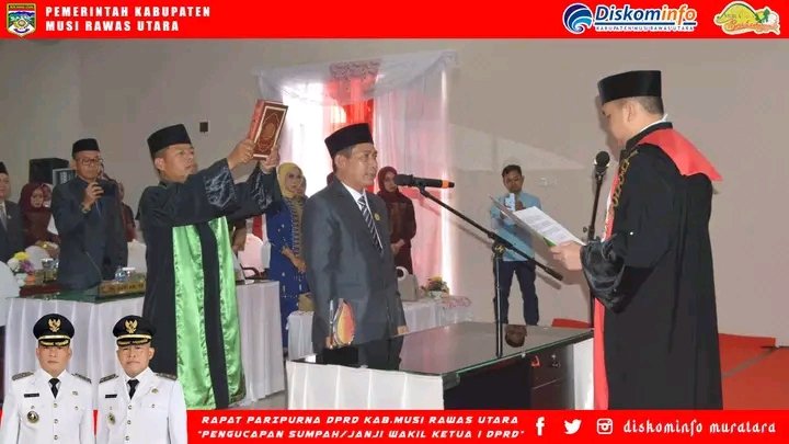 Pengangkatan Waka I DPRD Kabupaten Muratara Sisa Masa Jabatan 2019-2024