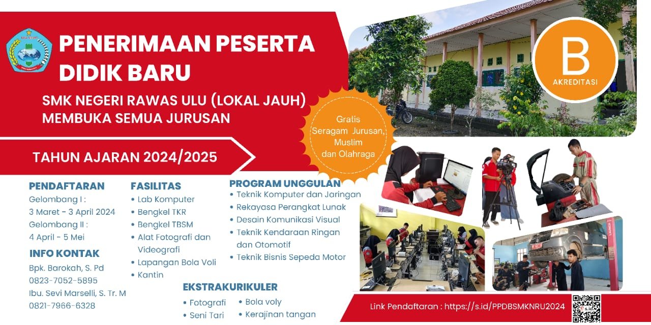 SMK Negeri Rawas ULU, Membuka PPDB 2024-2025
